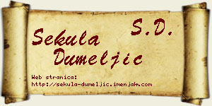 Sekula Dumeljić vizit kartica